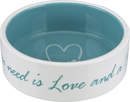 Изображение Trixie Miska ceramiczna kremowo-niebieska 0,8L