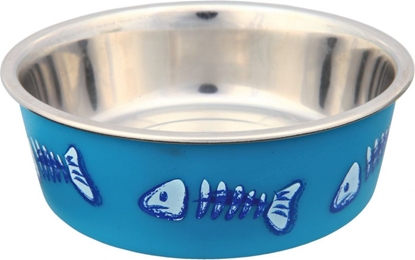 Изображение Trixie MISKA METALOWA DLA KOTA Z PLASTIKOW POWOK 0.3 l 12 cm