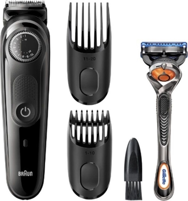 Picture of Braun Beard Trimmer BT5342 Cordless and corded, Operating time (max) 100 min, Number of length steps 39, Li-Ion, Black/Grey