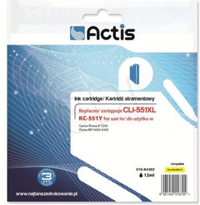 Attēls no Tusz Actis KC-551Y (Canon CLI-551Y)