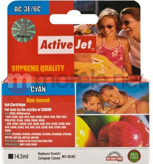 Изображение Tusz Activejet tusz AC-3e/6CN / BCI-3eC / BCI-6C (cyan)