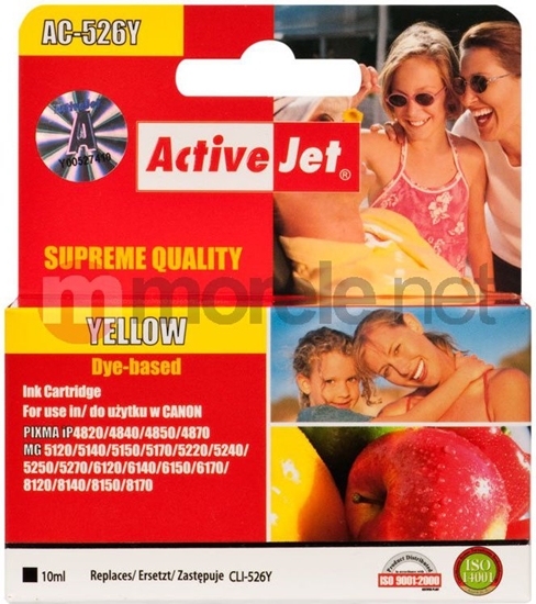 Изображение Tusz Activejet tusz ACC-526YN / CLI-526Y (yellow)