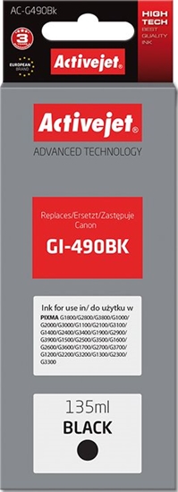 Picture of Tusz Activejet AC-G490Bk 135 ml black