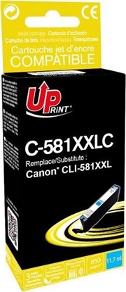 Изображение Tusz UPrint UPrint kompatybilny ink / tusz z CLI-581C XXL, cyan, 11,7ml, C-581XXLC, very high capacity, dla Canon PIXMA TR7550, TR8550, TS6150
