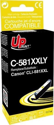 Изображение Tusz UPrint UPrint kompatybilny ink / tusz z CLI-581Y XXL, yellow, 11.7ml, C-581XXLY, very high capacity, dla Canon PIXMA TR7550, TR8550, TS61