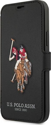 Picture of U.S. Polo Assn US Polo USFLBKP12SPUGFLBK iPhone 12 mini 5,4" czarny/black book Polo Embroidery Collection