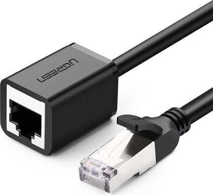 Attēls no Ugreen Kabel sieciowy UGREEN przedłużacz Ethernet RJ45, Cat. 6, FTP, z metalową wtyczną 1m, (czarny)
