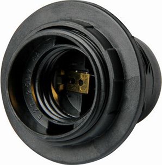 Picture of Unimet OPRAWKA PLASTIKOWA Z PIERCIENIEM E27 CZARNA