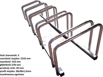 Attēls no Unimet STOJAK NA ROWERY 5 MIEJSC, OCYNK OGNIOWY