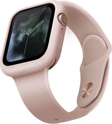 Attēls no Uniq UNIQ etui Lino Apple Watch Series 5/4 44MM róowy/blush pink