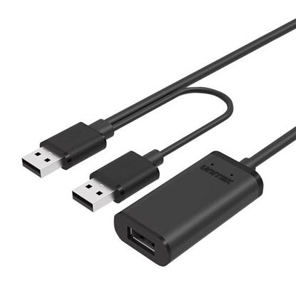 Изображение Kabel USB Unitek 2x USB-A - USB-A 5 m Czarny (Y-277)