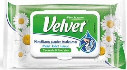 Picture of Velvet Papier toaletowy celulozowy VELVET Rum Aloe, nawilany, 42 listki, biay