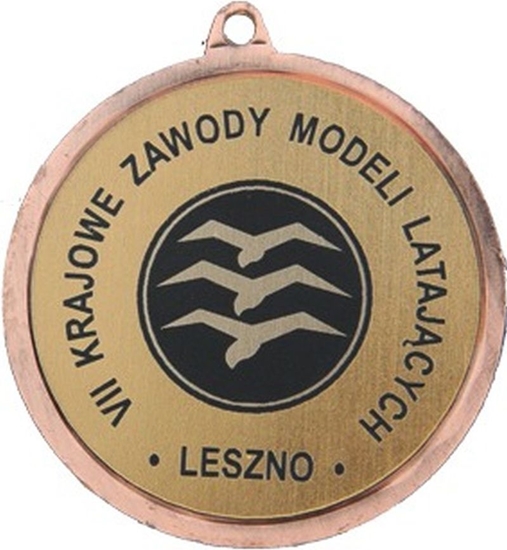 Picture of Victoria Sport Medal brzowy z miejscem na emblemat 25 mm - medal stalowy z grawerowaniem na laminacie