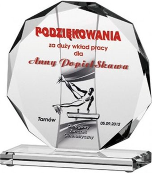 Picture of Victoria Sport Trofeum szklane grawerowane + wypenienie farb 80611