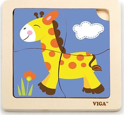 Attēls no Viga Puzzle na podkładce Żyrafa