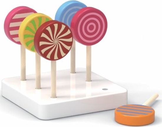 Изображение Viga Toys VIGA Drewniane Kolorowe Lizaki Zestaw 6 szt.