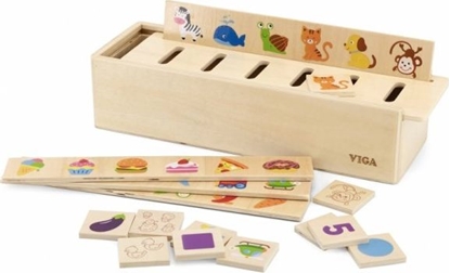 Attēls no Viga Toys VIGA Drewniany Edukacyjny Sorter Gra Zwierztka Owoce Warzywa