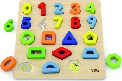 Attēls no Viga Viga 50119 Puzzle sorter kształtów cyfry i krztałty