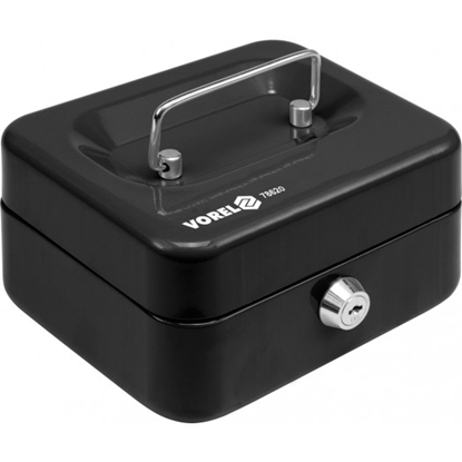 Picture of Vorel Kasetka na pienidze czarna kluczyk 150x120x80mm (78620)