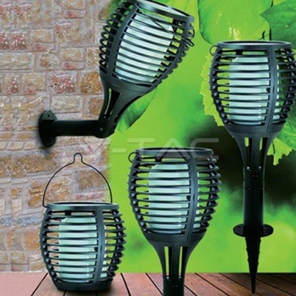 Picture of V-TAC Oprawa Ogrodowa V-TAC Solarna 4 funkcje Efekt Pomienia VT-719 1700K 15lm