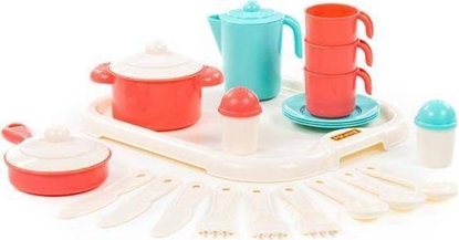 Picture of Wader Polesie 54814 Zestaw naczy "Nastka" z tac w siatce - 54814 POLESIE