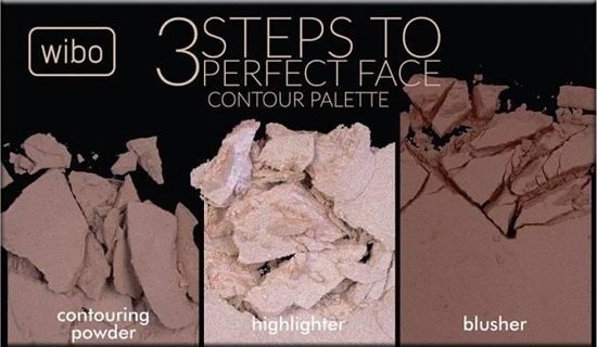 Изображение Wibo 3Steps to perfect face paleta do konturowania dark