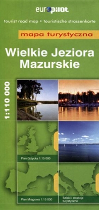 Изображение Wielkie Jeziora Mazurskie mapa turystyczna skala 1:110 000
