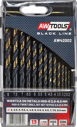 Picture of Wierto AWTools AWTOOLS WIERTO METAL HSS M2 KPL. 13SZT./2- 8MM/ PREMIUM AW42002 AWTOOLS