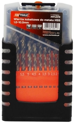Picture of Wierto AWTools do metalu kobaltowe walcowe 1,5 2 7 4,5 4 5,5 5 1 3 2,5 3,5 6 10 6,5 7,5 8 8,5 9 9,5mm zestaw (AW42219)