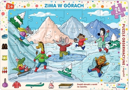 Picture of Wydawnictwo Jako Puzzle ramkowe 24 Zima w górach
