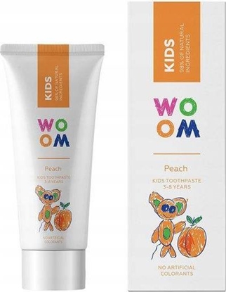 Attēls no Woom Pasta do zbów dla dzieci 3-8l o smaku brzoskwini 50ml