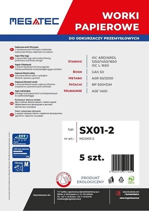 Изображение Worek do odkurzacza Megatec Worki papierowe Megatec do Starmix 50 l, kpl 5 szt
