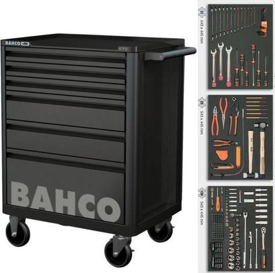 Picture of Wózek narzdziowy Bahco 6 szuflad z wyposaeniem (1472K6BKFF7SD)