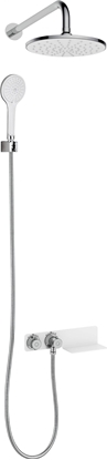 Attēls no Zestaw prysznicowy Deante CASCADA CHROM-BIAY LOBELIA ZESTAW PODTYNKOWY OKRGY Z BATERI TERMOSTATYCZN