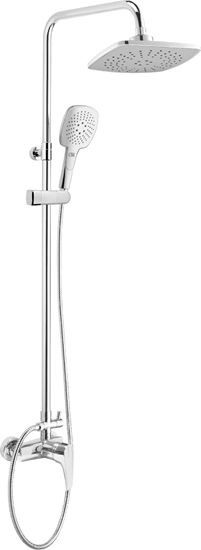 Изображение Zestaw prysznicowy Deante Corio z deszczownic z bateri chrom (NAC 01EM)