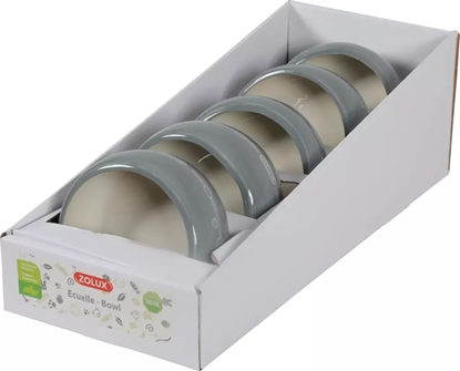 Изображение Zolux Miska ceramiczna dla gryzonia, zapobiega wydostawaniu się karmy lub wody, 300 ml kol. szary/beżowy