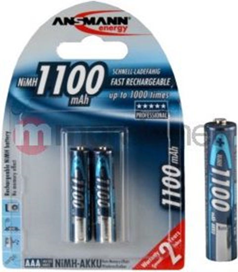 Изображение 1x2 Ansmann NiMH rech. battery 1100 Micro AAA 1050 mAh
