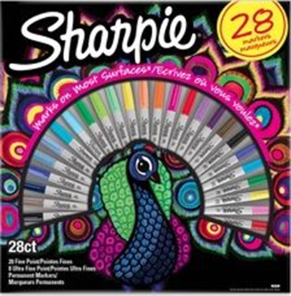 Attēls no 1x28 Sharpie Permanentmarker Special Edition  Peacock