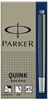 Picture of 1x5 Parker ink cartridge Quink blue black