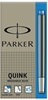 Изображение 1x5 Parker ink cartridge Quink Blue washable