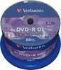 Изображение 1x50 Verbatim DVD+R Double Layer 8x Speed, 8,5GB matt silver