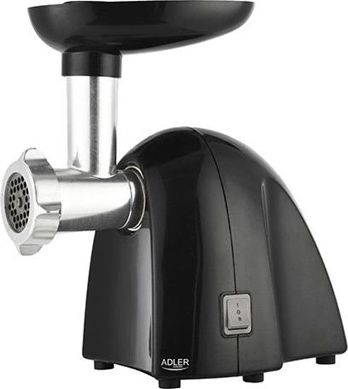 Picture of Adler | Meat mincer | AD 4811 | Black | 600 W | Number of speeds 1 | Throughput (kg/min) 1.8 | 3 replaceable sieves: 3mm for grinding poppies and preparing meat and vegetable stuffing; 5mm for meatballs, Roman roast and beef burgers; 7mm for coarsely grou