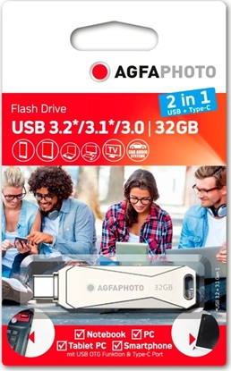 Изображение AgfaPhoto USB 3.0 2in1      32GB USB-TypeC