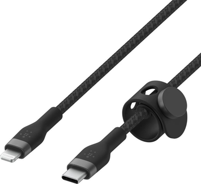 Attēls no Belkin Flex Lightning/USB-C 15W 3m mfi. cert. black CAA011bt3MBK