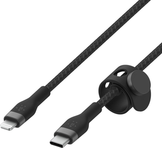 Picture of Belkin Flex Lightning/USB-C 15W 3m mfi. cert. black CAA011bt3MBK