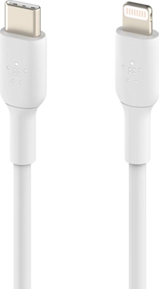 Attēls no Belkin Lightning/USB-C Cable 1m PVC, mfi certified, white