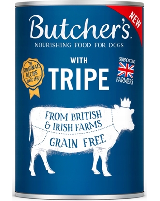 Attēls no BUTCHER'S Original Tripe Mix Rumen Pate - wet dog food - 400g