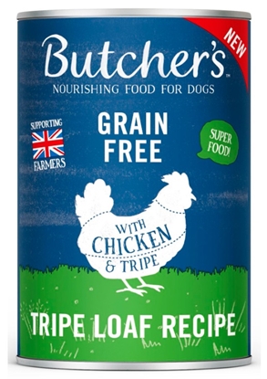Изображение BUTCHER'S Original Tripe Chicken and Rumen Pate - wet dog food - 400g