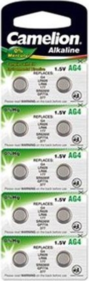Picture of Camelion AG4/LR66/LR626/377, Alkaline Buttoncell, 10 pc(s)