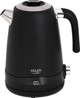 Изображение Adler Kettle AD 1295b Electric, 2200 W, 1.7 L, Stainless steel, 360° rotational base, Black